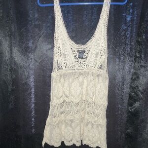 Rue21 Ivory Lace Sleeveless Top